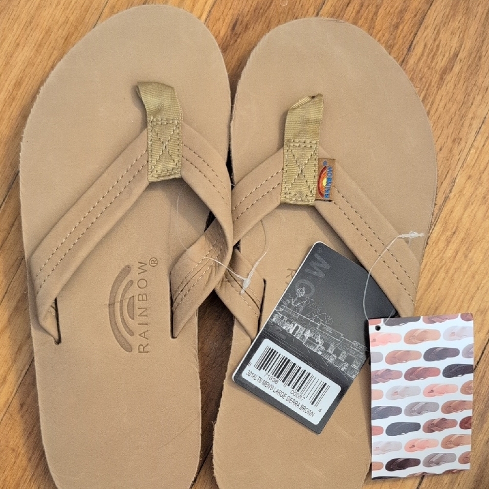 Rainbow Tan Sandals Classic Nubuck Design